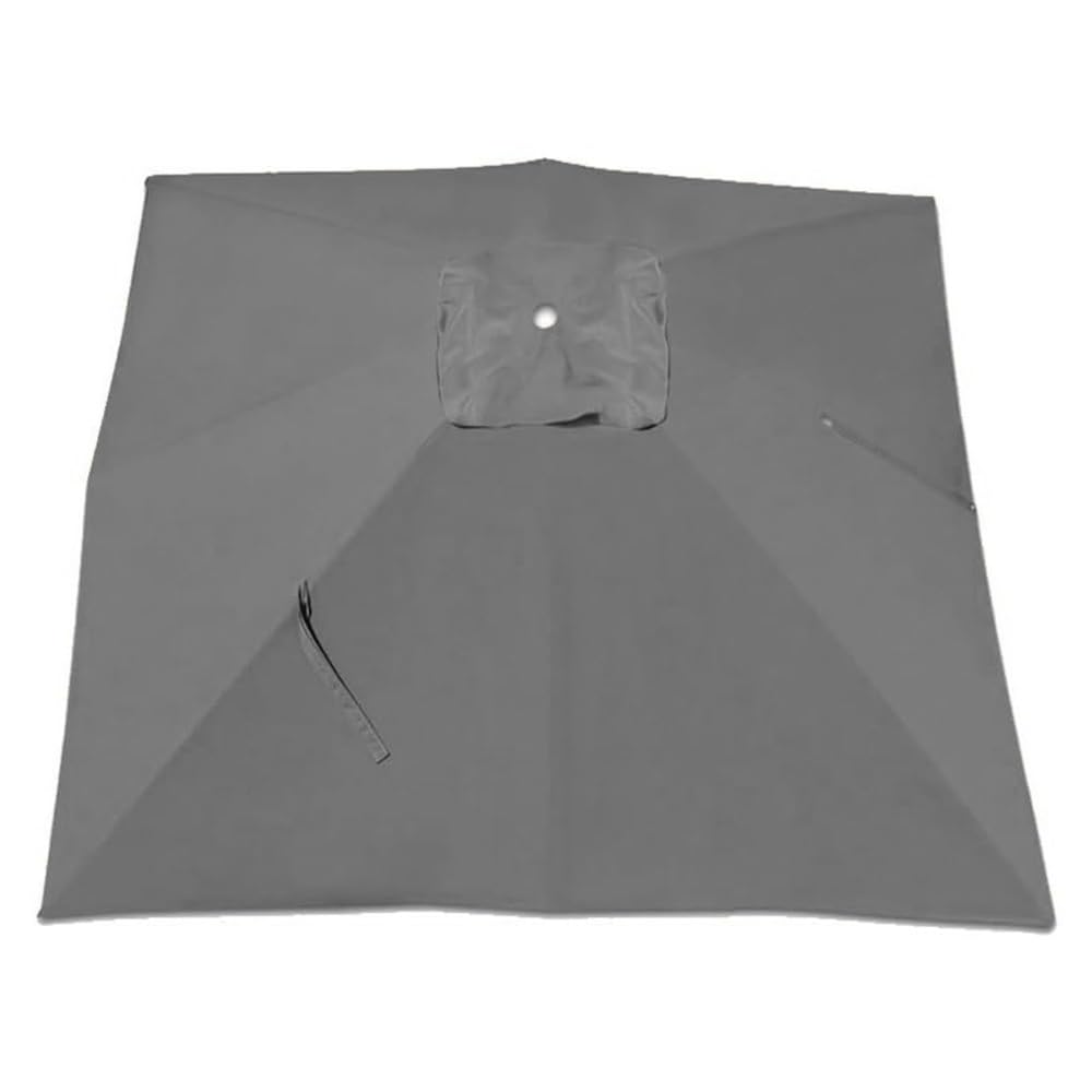 250 x 250 cm Parasol tarasowy, zapasowy baldachim, kwadratowy parasol, pokrowiec z tkaniny, 8 żeber, zamiennik abażuru do użytku na zewnątrz, beżowy, 2,5 x 2,5 m