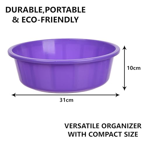 Image of Urbane Home Pack of 3 Desk Organizer | Stationery Organizer | Multipurpose Organizer | Office Supplies for Pen-Pencil-Staplers | Desktop Organizer | 6 LTR | Yellow & Purple & Black