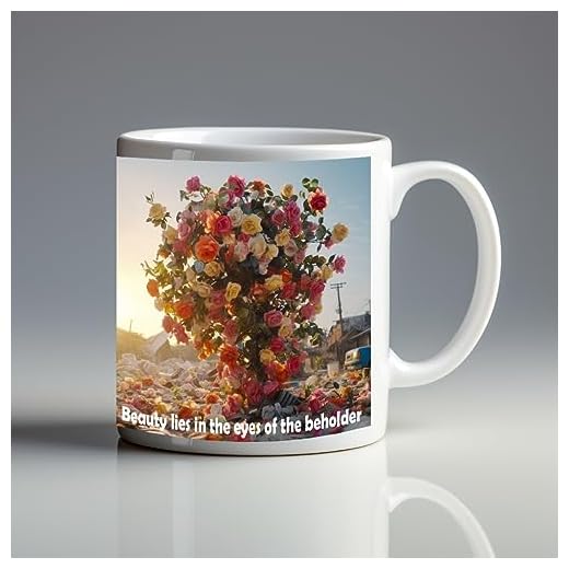 GSR REDDY 555 CREATIONS-"Beauty Lies in The Eyes of The Beholder Ceramic Coffee, Tea Mug (330ml) Gift to Friends, Family, dad, mom, Sister, Brother, Rose Day