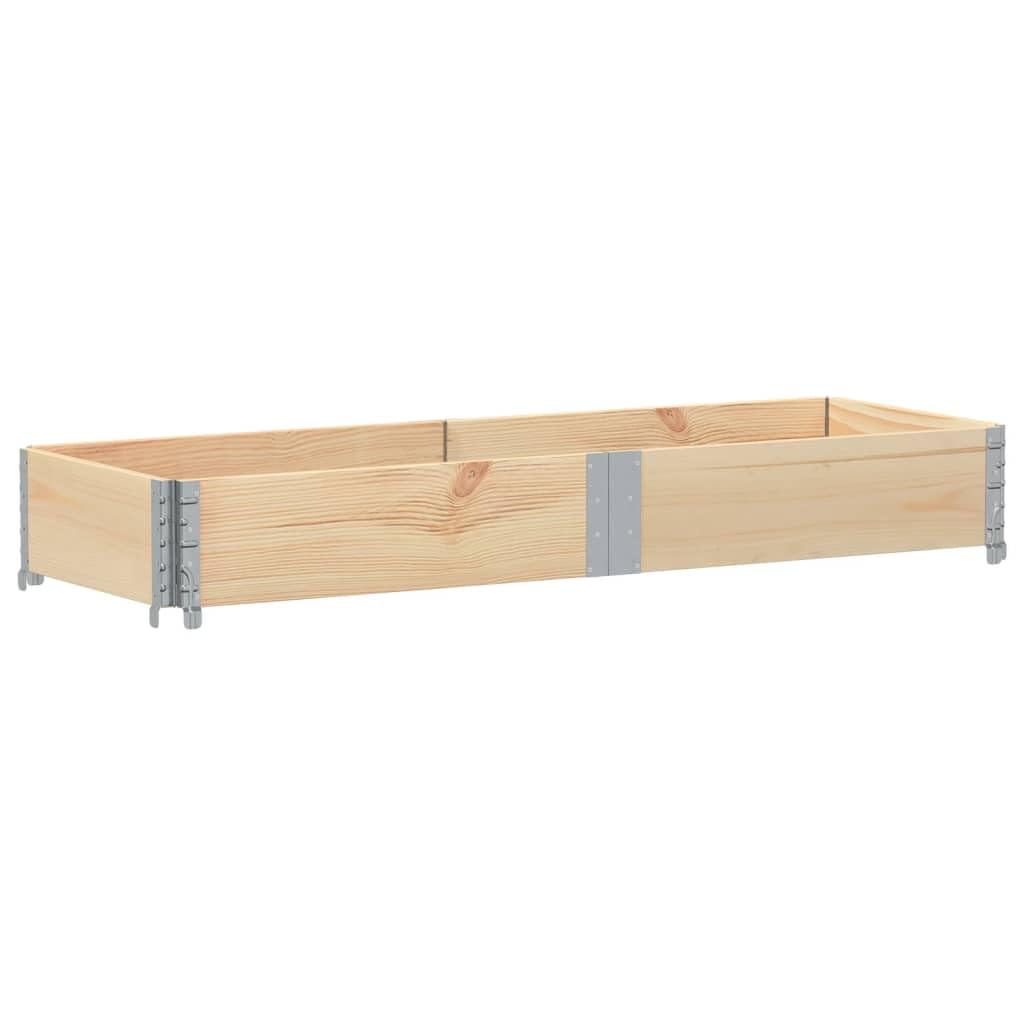 vidaXL Pallet Collar, Raised Bed for Vegetables Flowers, Planter Box for Indoor Outdoor Garden Balcony, Pallet Box, Solid Wood Pine