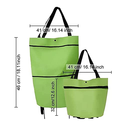 Faltbare Umweltfreundliche Einkaufstasche, Wiederverwendbare Multifunktions Einkaufstrolley Klappbar, 2-in-1faltbare… – Bild 3