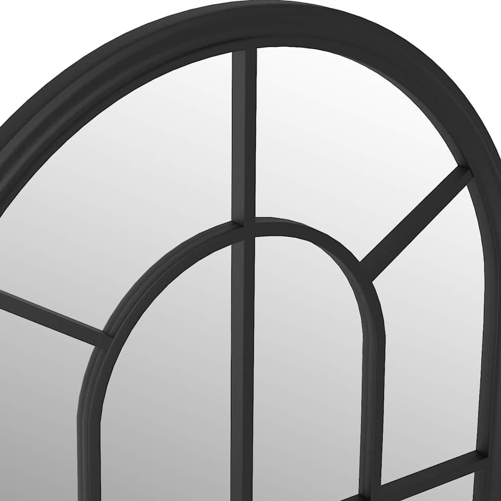 Miroir de jardin décoratif en fer effet rouille - 60 x 45 cm - Pour extérieur - Design antique - Réfléchit la lumière et rend le jardin plus grand, avec trou pré-percé