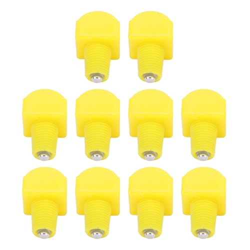 Automatic Chicken Water Nipples, 10pcs Plastic Yellow Poultry Automatic Waterer Nipples with Food Grade Material for Water, Easy Setup