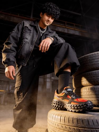 Image of Bacca Bucci Colossus Men's Chunky All-Terrain Sneakers with Rugged Outsole & Ortholite Insole | Outdoor Trail Walking Shoes | Breathable Mesh & Synthetic Uppers