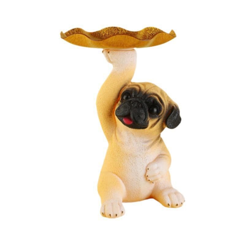 Dog Holding Decoration Tray | Decoration Dog Serving Tray with Handle | Dishes Plate Holder for Kitchen, Bedroom, Office, Dinning Table Dog Serving Tray Decorative Showpiece Item (1)