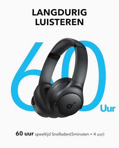 soundcore Q11i draadloze over-ear Bluetooth koptelefoon van Anker, diepe bas, 60 uur speeltijd, hi-res audio, afneembare oorkussens, multipoint-verbinding - Afbeelding 5