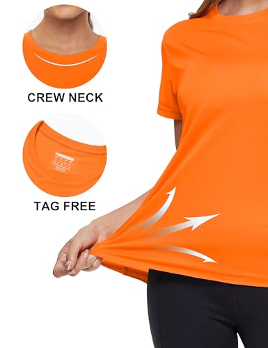 Image of MAGCOMSEN Women's Short Sleeve T-Shirts UPF 50+ Sun Protection Shirts Quick Dry Athletic Running Workout Tops Rash Guard
