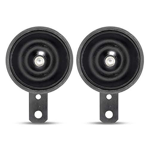 GoMechanic Boom Automotive Disc Horn 72mm Dia 12V High Tone & Low Tone (HT/LT) Set With Copper Coil for Passenger Cars & Motorcycles, Set of 2 GoMechanic Boom Automotive Disc Horn 72mm Dia 12V High Tone & Low Tone (HT/LT) Set With Copper Coil for Passenger Cars & Motorcycles, Set of 2