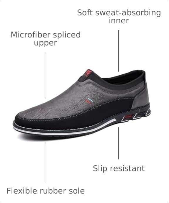 Image of Men's Oxford Business Casual Shoes Office Loafers Dress Comfort Driving Shoes