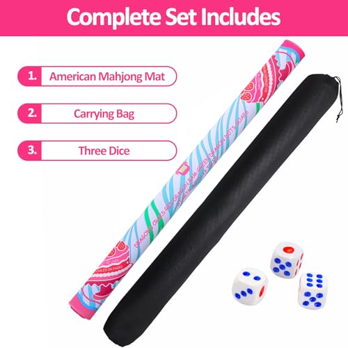 Tapete para Mahjong Americano con Bolsa y Dados 83x83 cm miniatura 3