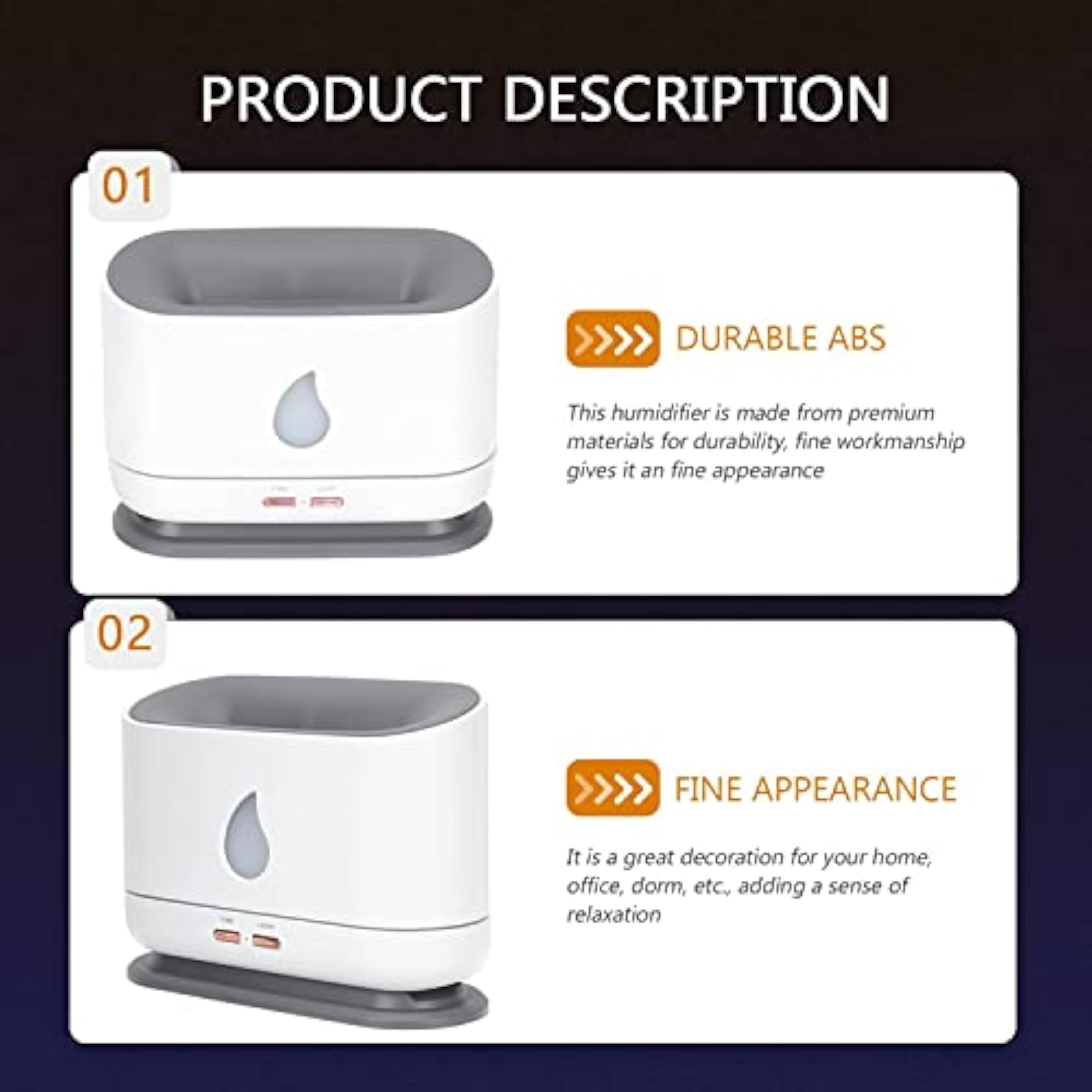 Aromatherapy Essential Diffuser with Flame Light, 200ml