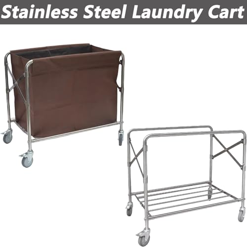 Cesta de lavandería grande resistente con ruedas para transporte de gran volumen 3