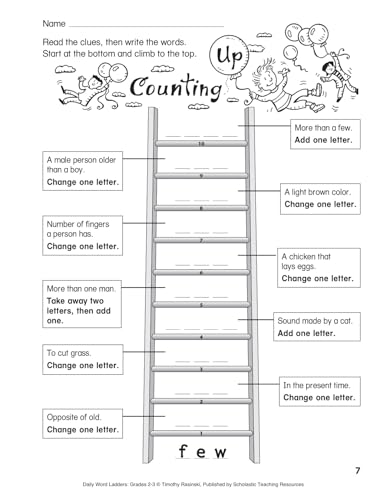 Daily Word Ladders: Grades 2-3: 100 Reproducible Word Study Lessons That Help Kids Boost Reading, Vocabulary, Spelling & Phonics Skills--Independently!