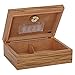 Humidor Supreme Desktop Cigar Humidor Series Handcrafted Zebrawood Glass Hygrometer 40-75 Cigars (Altesse)