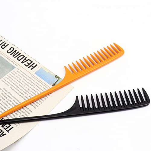 2Packs Wide Tooth Comb Rat Tail Combs For Wet Curly Hair, Premium Detangling Hair Brush Shower Comb, Anti Static Heat Resistant Teasing Combs Styling Comb Set For Women Men, Fit For All Kinds Of Hair #TOP7