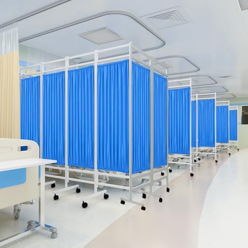 6-Foot High Medical Privacy Screen, Foldable Room Divider for Clinics, Exam Rooms & Patient Privacy - 4-Panel Temporary Fence for Healthcare Settings