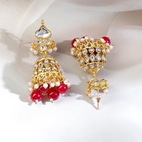 Image of Rubans Necklace Set Kundan Traditional Statement Jewellery Gift for Women & Girls