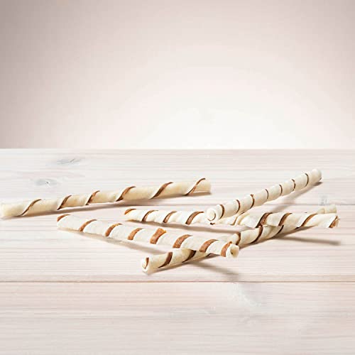 8in1 Delights Beef Twisted Sticks - gesunde Kaustangen für sensible Hunde, hochwertiges Rindfleisch eingewickelt in Rinderhaut, 35 Stück