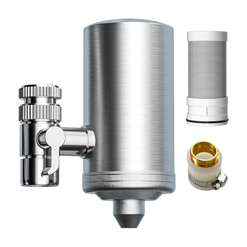 Filtro de agua para fregadero de cocina, filtro de agua para fregadero, de filtración de grifos, purificador de agua del grifo para grifos de cocina, reduce el cloro, la cal, los metales