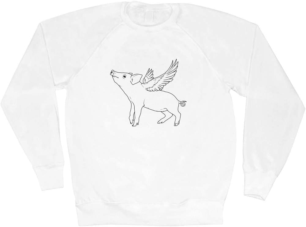 Azeeda ‘Flying Pig’ Adult Sweatshirt/Sweater/Jumper (SW037572)