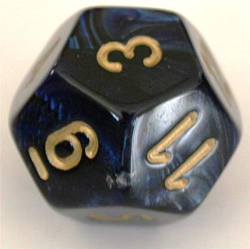 Chessex Polyhedral 7-Die Scarab Dice Set - Royal Blue With Gold Chx 27427 #TOP5