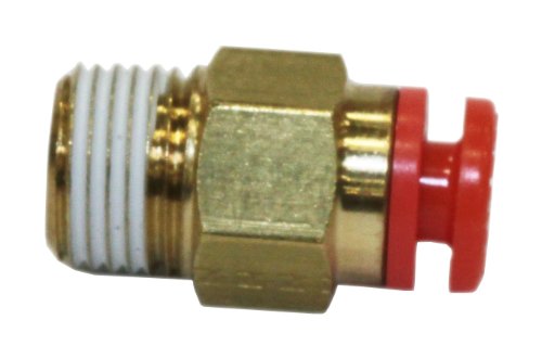 Smc Kq2H03-34As Brass Push-To-Connect Tube Fitting With Sealant, Adapter, 5/32" Tube Od X 1/8" Npt Male #TOP3