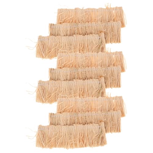 WHAMVOX 9stücke Strohdach im Tiki-Stil Miniatur-dachdekoration aus...