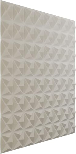 Miniatura 2 de Ekena Millwork 19 58 pulgadas de ancho x 19 58 pulgadas de alto, Coralie EnduraWall decorativo 3D, blanco satinado flor (cubre 2.67 pies cuadrados).