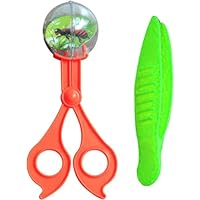 2Pcs/Set Bug Insect Catcher Scissors Tongs Tweezers Clamp Cleaning Tool Toy Nature Exploration Toys Outdoor Play
