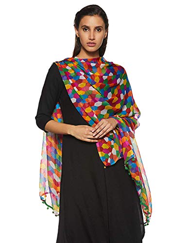 Weavers Villa Damen Dupatta (DP-FOOTBALL_Multicolor_One Size) Cover