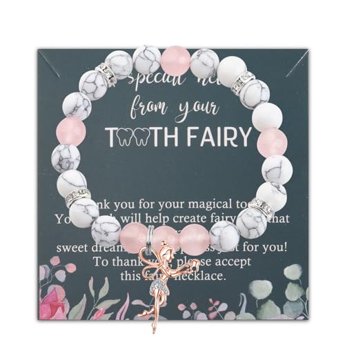 BAUNA Tooth Fairy Gifts First Lost Tooth Gift Tooth Fairy charm Bracelet For Lost Teeth Dentist Gift Dental Jewelry