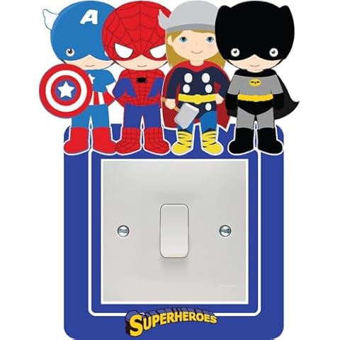 Superhero Light Switch Stickers for Kids Cover