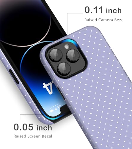 Coque iPhone 15 Pro Max antichoc résolvant les risques de rayures avec style à pois - 4