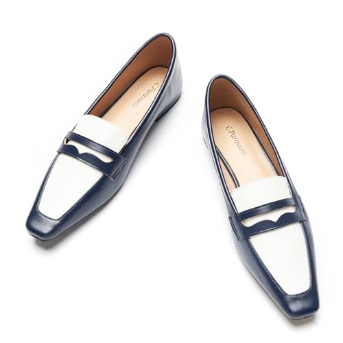 Image of C.Paravano Loafer Women Penny Loafers Flat Shoes for Women Slip On Shoes Crocodile-Embossed