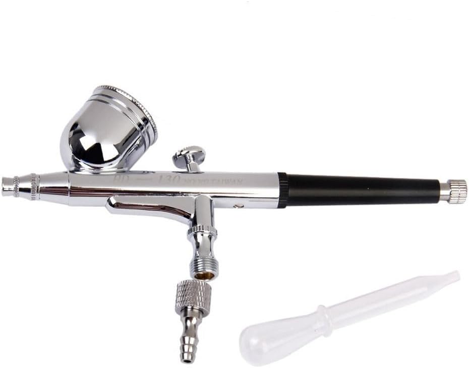 NUOBESTY 0.2mm Nozzle Airbrush for Nail Art HD-130 Spray Gun with Cleaning Brush for Professional Makeup and Nail Design for Artists and Enthusiasts