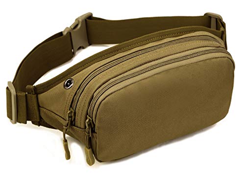 Yakmoo Bolso de Cintura Impermeable Molle Sistema Estilo Militar Táctico Bolsa de Riñonera Deportiva al Aire Libre