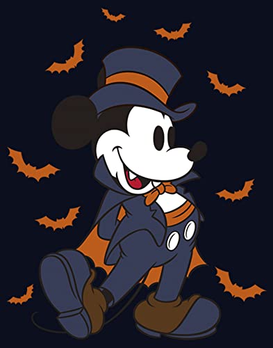 Disney Characters Vampire Mickey Girl's Solid Crew Tee2