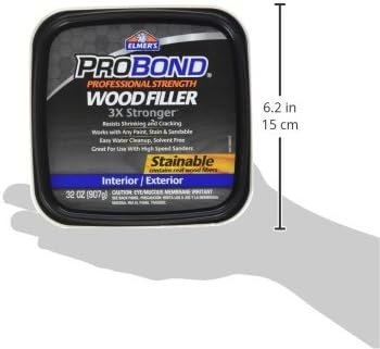 Miniatura 2 de Elmers ProBond - Relleno de madera multiusos de fuerza profesional, tubo de 32 onzas, para interiores y exteriores (paquete de 1)