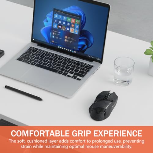 Image of ZORBES Compatible with Razer Basilisk V3 /V2, Gaming Mouse Anti-Slip Grip Tape, Fashion Snowflake-Embossed Sweat-Absorbing Grip Sticker for Enhanced Control & Comfort-Gaming Mouse Decals