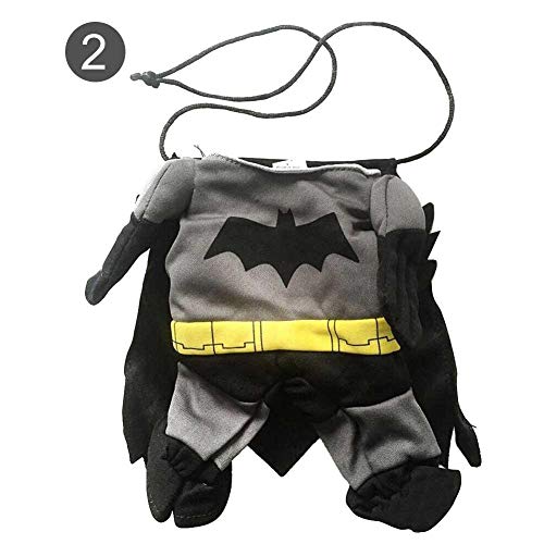 popchilli Ropa de Halloween para Perros Batman Cosplay Disfraz de Mascota Disfraz Divertido para Perros y Gatos Halloween
