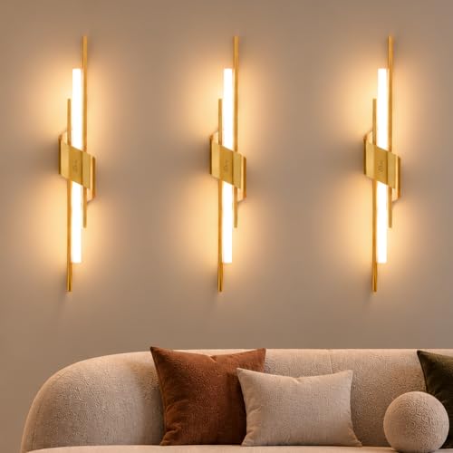 Image of Murphy Auric Twist 12W Decorative LED Wall Lamp | Warm White Wall Light | Premium Gold Finish | Modern Wall Sconce for Living Room, Bedroom & Hallway | 2 Year Warranty | Pack of 3