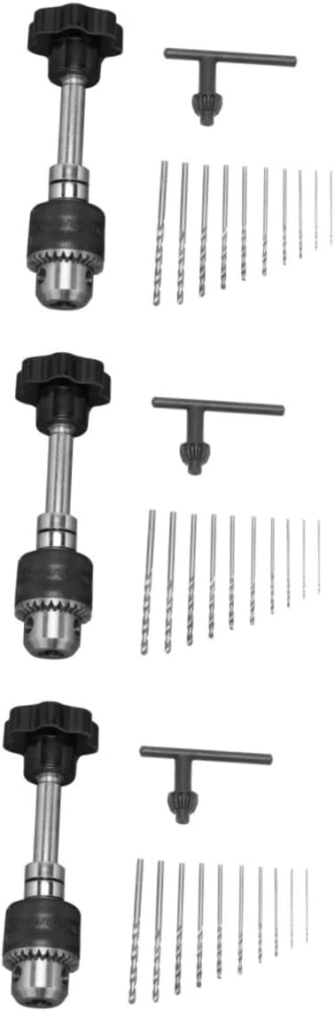 Tofficu 3pcs Hand Drill Kit for Jewelry Woodworking Hand Drill Compact Rotary Tool for Projects and Crafts
