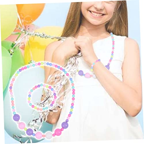 CALLARON 3 Peças Colares Um Colar Doce Cor Joias Contas Criança Menina