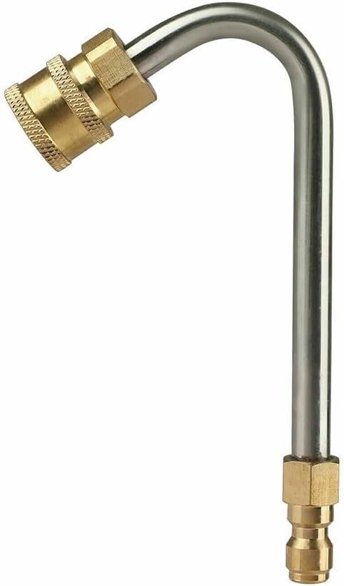 Pressure Washer Extension Wand Tool, 1/4 inch Quick Connect Extension Wand 90° 120° Curved Rod Replacement, 4000 PSI(120 Degree)