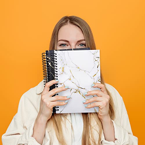 2 Pack Spiral Notebook,Elegant Marble Design Notebooks College Ruled,Journal Notebook With Premium Thick Paper,Notebooks For Note Taking,Diary, Drawing,160 Ruled Pages (6X8.2In) #TOP5