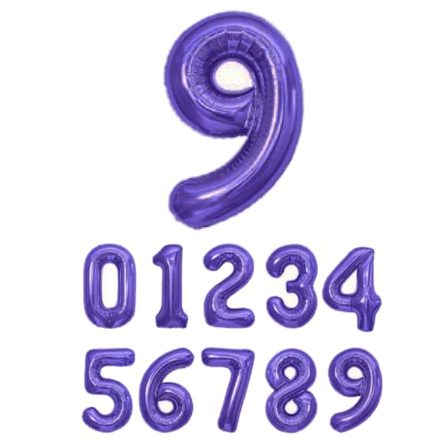 Diva 数字バルーン ビッグ約90cm バルーン 風船 大きい 巨大 数字 ビッグバルーン 大きい風船 飾り付け 誕生日 記念日 イベント 内祝い くすみ 9 パープル 紫