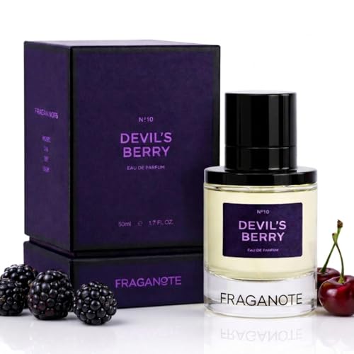 Fraganote Devil’s Berry Eau De Parfum (50ml) | Fruity Unisex Perfume | Black Currant & Cherry Scent for All | Ideal for First Dates, Work, Parties & R