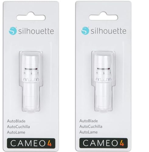 AEROGRAFANDO Lot de 2 lames AutoBlade pour Silhouette Cameo 4, Cameo 5, Portrait 3, Portrait 4, Curio 2