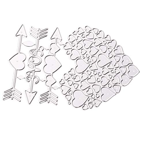 Prettyia Heart Love Cutting Dies Cut Metal Scrapbooking Stencils For Diy Embossing Photo Album Decorative Diy Paper Cards Making,Valentine's Day Handmade Gifts #TOP4