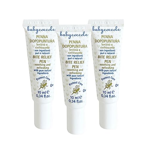 Babycoccole Set 3 stuks muggenstift en insecten voor kinderen, snelle werking, rustgevend en verfrissend. Met natuurlijke ingrediënten. Dermatologisch getest voor de gevoelige huid - 3 x 10 ml